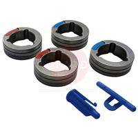 KP14150-U0810A Lincoln Drive Roll Kit U-Groove 0.8-1.0mm - Blue/Red