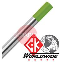 LaYZrTungsten CK LaYZr (Chartreuse) Tungsten Electrode, 175mm (7 Inch) Long