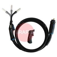 MA4260-040 Trafimet ERGOPLUS 15R Flex Neck Air Cooled MIG Torch w/ Euro Connection, 180A CO2, 150A Mixed Gas - 4m