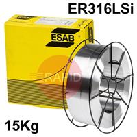 P1632089820 ESAB OK Autrod 316LSi Stainless Steel MIG Wire, 15Kg Reel. ER316LSi