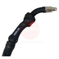 R3300311 MHS Smoke-330 Fume Extraction Water Cooled MIG Torch, 330A with Exhaust & Euro Connection - 3m
