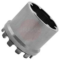 R9130002 MHS Smoke 350-SC / 450-SC Cylindrical Nickel-Plated Brass Frontal Suction Nozzle, with O-Ring
