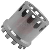 R9130003 MHS Smoke 350-SC / 450-SC Cylindrical Nickel-Plated Brass Side Suction Nozzle, with O-Ring