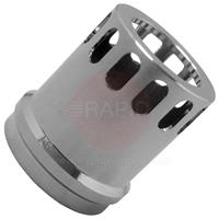 R9130013 MHS Smoke 250 / 330 Cylindrical Nickel-Plated Brass Side Suction Nozzle, with O-Ring
