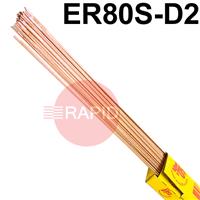 RA31165 SIFSteel A31 Steel TIG Wire, 1000mm Cut Lengths - AWS A5.28 ER80S-D2, 5Kg Pack