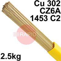 RO01162 SIF SIFBRONZE No1 TIG Wire, 2.5Kg Pack - EN 1044: CU 302, BS: 1845: CZ6A 1453 C2
