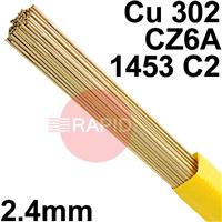 RO012401 SIF SIFBRONZE No 1 2.4mm Tig Wire, 1.0kg Pack - EN 1044: CU 302, BS: 1845: CZ6A 1453 C2