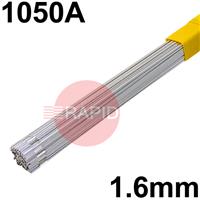 RO141625 SIF Sifalumin No.14 1050A Aluminium Tig Wire, 1.6mm Diameter x 1000mm Cut Lengths - EN ISO 18273 S AL 1070 (AL99.7). 2.5kg Pack