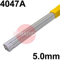 RO165025 SIF Sifalumin No.16 4047A Aluminium Tig Wire, 5.0mm Diameter x 1000mm Cut Lengths - EN ISO 17672 S AL 4047A (AlSi12) - 2.5kg Pack