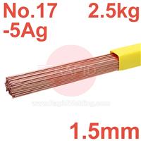 RO1815255Ag SIF Sifcupron No 17-5Ag, 1.5mm Diameter 2.5 Kg Pkt EN 1044: CP104, BS: 1845 CP4