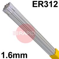 RO351601 SIFSteel 312 Stainless Steel Tig Wire, 1.6mm Diameter x 1000mm Cut Lengths - AWS A5.9 ER312. 1.0kg Pack