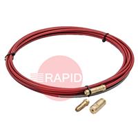 W021063 Kemppi Steel 6m Wire Liner, for 1.0-1.2mm Ferrous Steel. OD 5.6 - ID 1.8