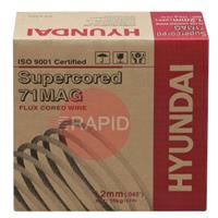 WER2289 Hyundai Supercord 71 MAG Flux Cored Wire. E71T-1M/-9M. 1.0mm x 15Kg Reel