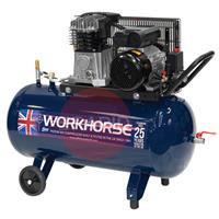 WR3HP-100P-1 Workhorse Belt Driven Portable Air Compressor - 230V, 3HP, 100LT, 13 CFM