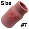 CK-2A7GS  Cup Alumina, Size #7, 11mm Bore x 32.6mm Long, 2 Series Gas Saver
