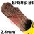 05949X-15  ESAB OK Tigrod 13.32 Steel TIG Wire, 2.4mm Diameter x 1000mm Cut Lengths - AWS A5.28 : ER80S-B6, 5Kg Pack