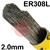 0000111497  Esab OK Tigrod 308L Stainless Steel Tig Wire, 2.0mm Diameter x 1000mm Cut Lengths - AWS A5.9 ER308L. 5.0kg Pack