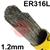 42,0001,5980  Esab OK Tigrod 316L Stainless Steel Tig Wire, 1.2mm Diameter x 1000mm Cut Lengths - AWS A5.9 ER316L. 5.0kg Pack