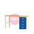 9850060250  Verso Pedestal Bench with 5 Drawer Cabinet 1500 x 600 x 930