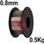 40430805  0.8mm Aluminium Mig Wire ER4043, (AlSi5) NG21. 0.5kg Spool