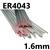 40431625  4043 (NG21) Aluminium Tig Wire, 1.6mm Diameter x 1000mm Cut Lengths - AWS 5.10 ER4043. 2.5kg Pack