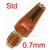 FR-ELECTRODE-GROUNDCABLE  Fronius - Contact tip 0.7mm / M8 x 1.5 / 10mm x 32mm (Pack Of 10)