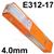 617820PTS  UTP 65 D Stainless Steel Electrodes 4.0mm Diameter x 350mm Long. 4.5kg Pack (91 Rods), E312-17