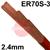 580358  Lincoln Electric LNT 25, 2.4mm Steel TIG Wire, 5Kg Pack, ER70S-3