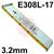 E308L32E  Esab OK 61.30 Stainless Steel Electrodes 3.2mm Diameter x 350mm Long. 1.8kg Vacpac (46 Rods). E308L-17