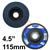FLAP412  115mm (4.5”) Depressed Centre Flap Disc. For Steel & Stainless Steel.