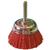 AD1329-24  Abracs 75mm Filament Cup Brush - Red/Coarse