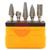 TB.HM.SET.1.A  Right Lines 6mm Carbide Burr 5 Piece Set