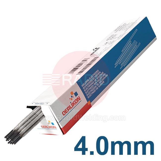 005110840  Oerlikon Spezial Low Hydrogen Electrodes 4.0mm Diameter x 450mm Long. 5.2kg Pack (80 Rods). E7016-H8