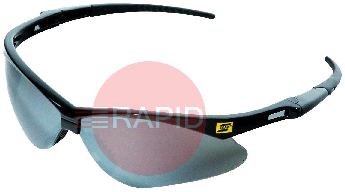 0700012031  ESAB Warrior Safety Spectacles - Smoke UV Lens with Hard Coating & Neck Cord, EN166