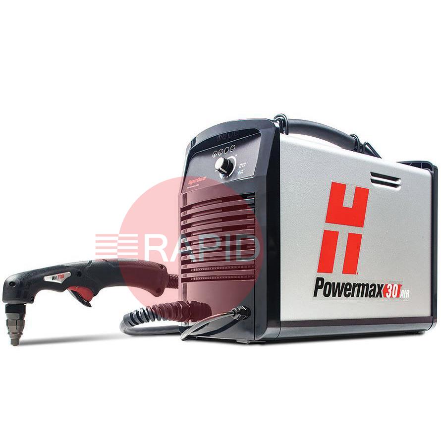 088098  Hypertherm Powermax 30 AIR Plasma Cutter with Built-in Compressor & 4.5m Torch, 110v/240v Dual Voltage, CE