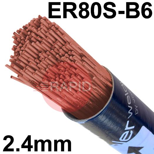 10621  Bohler CM 5-IG Steel Tig Wire, 2.4mm Diameter x 1000mm Cut Length - AWS A5.28 ER80S-B6. 5.0kg Pack