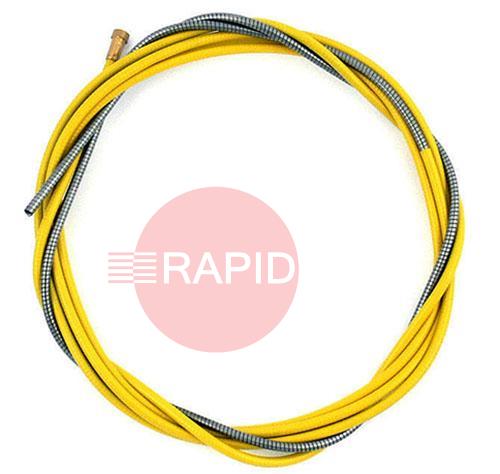 124.0042  Binzel Yellow PVC Coated Liner for Hard Wire, 1.4mm - 1.6mm (4m)