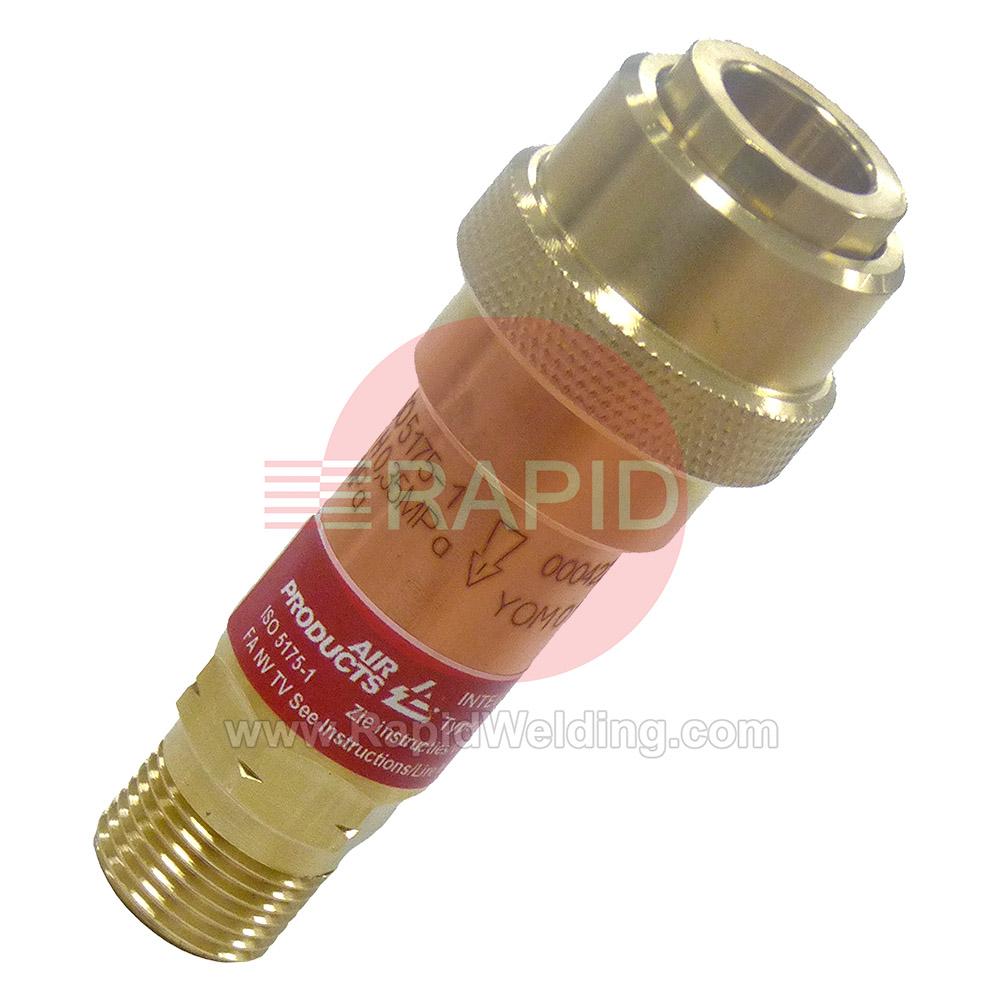 124524  Air Products Integra Flashback Arrestor. Quick Connect Acetylene.