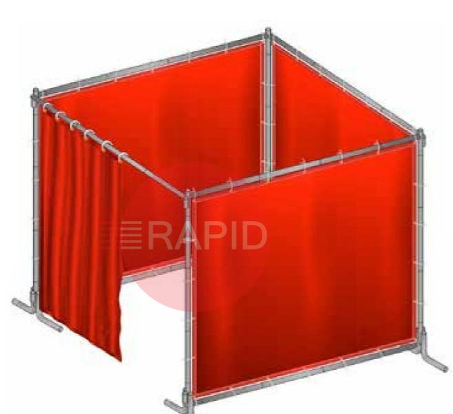 1457  Welding Booth EN 1598 With Frames & Curtain. 6ft x 6ft x 6ft