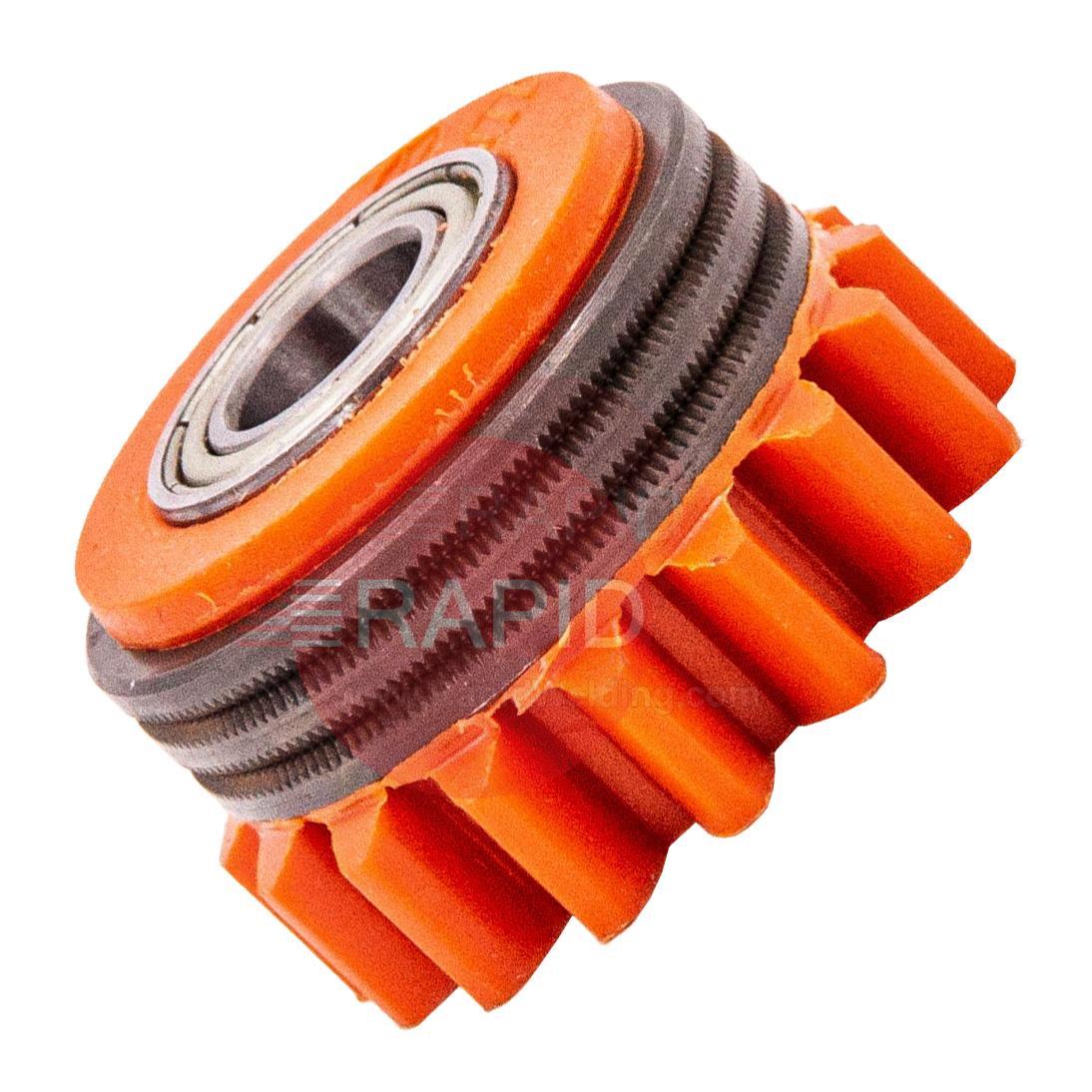 3137380  Kemppi Bearing Feed Roll. Orange,1.2mm Knurled Groove For Cored Wire