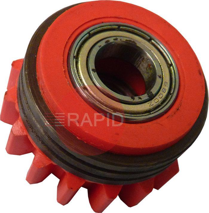 3138650  Kemppi Bearing Feed Roll. Red,1.0mm V Groove