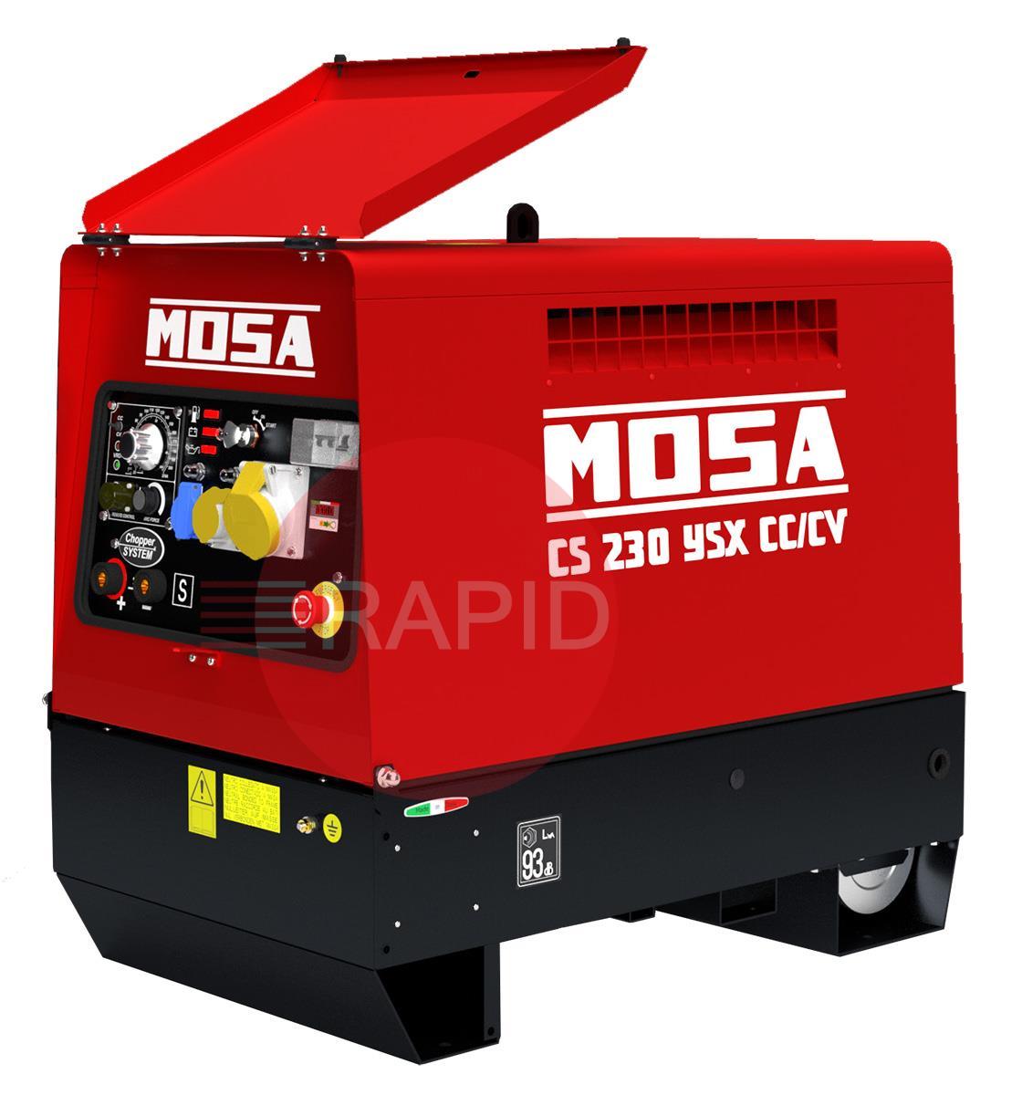 35.37298CVE  MOSA CS 230 YSX-CC/CV Air Cooled Diesel Welding Generator - 210A, 110V/230V