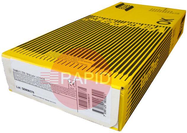 38654040V0  ESAB OK Femax 38.65 4.0x450mm Iron Powder Electrodes, 14.4KG Carton (Contains 4 x 3.6kg Vac Pacs) E7028