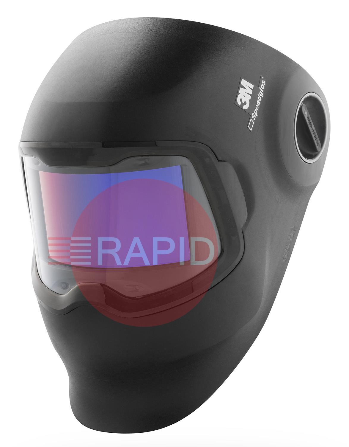 3M-621120  3M Speedglas G5-02 Welding Helmet with Curved Auto Darkening Filter Lens, Variable Shades 8-12