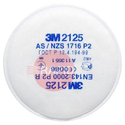 3M2125  3M P2 R Particulate Filters - 6000 Series (Box of 20)