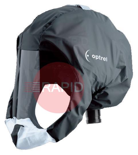 4900.040  Optrel Softhood Short Protective Hood With Fresh Air Connection - Black