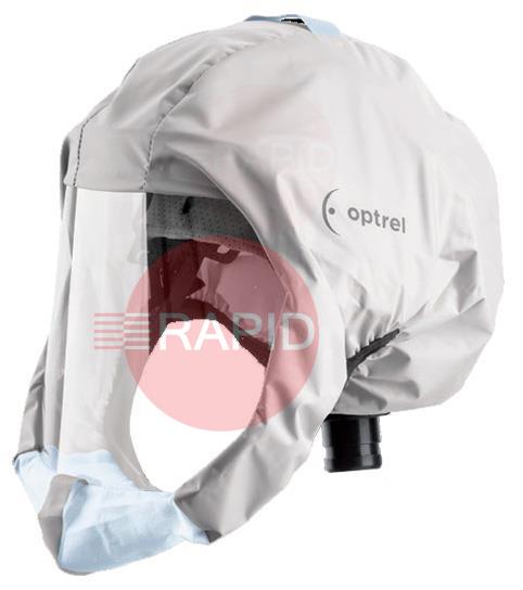 4900.042  Optrel Softhood Short Protective Hood With Fresh Air Connection - White