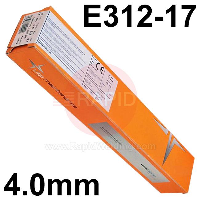 52289  UTP 65 D Stainless Steel Electrodes 4.0mm Diameter x 350mm Long. 4.5kg Pack (91 Rods), E312-17