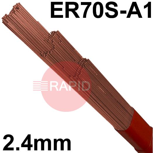 604283  Lincoln LNT 12 Steel Tig Wire, 2.4mm Diameter x 1000mm Cut Lengths - AWS A5.28 ER70S-A1. 5.0kg Pack