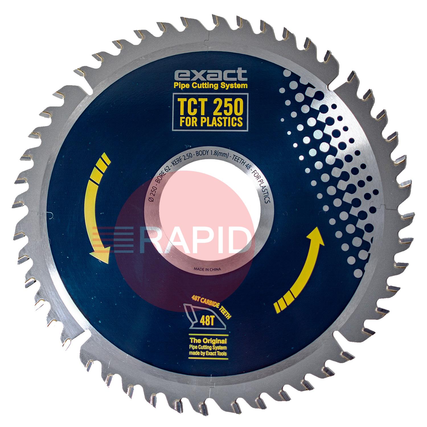 7010460  Exact TCT P250 Saw Blade, for Plastic